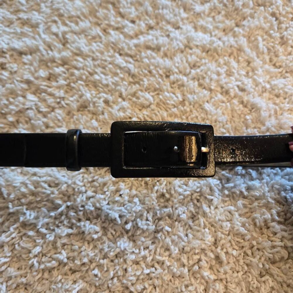 Talbots Black Patent Leather Belt Small - Picture 6 of 8